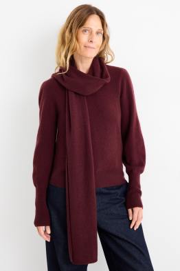 Set - maglione e sciarpa con cashmere - misto lana