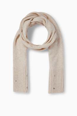 Scarf with rhinestones