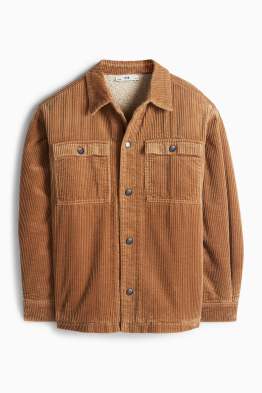 Giacca camicia di velluto a coste