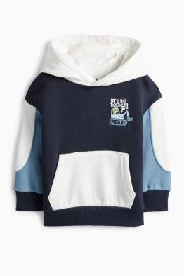 Dinosaurus s bagrem - mikina s kapucí