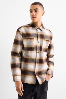 Camisa de franel·la - relaxed fit - Kent - de quadres