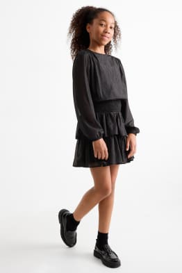 Chiffon-Kleid - glänzend