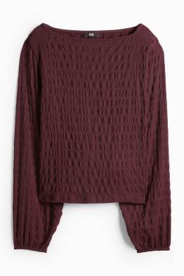 Maglia a maniche lunghe - regular fit - arricciata
