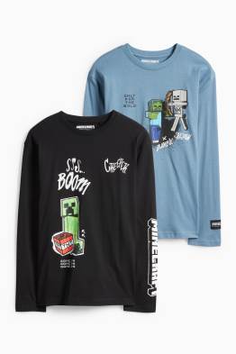 Multipack 2 ks - Minecraft - tričko s dlouhým rukávem