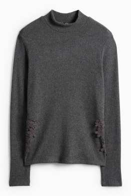 Tricou cu mânecă lungă - regular fit - reiat