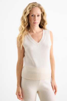 Slipover with cashmere content - wool blend
