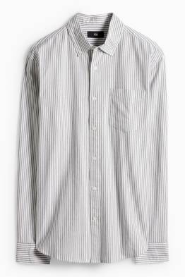 Camicia - regular fit - button down - a righe