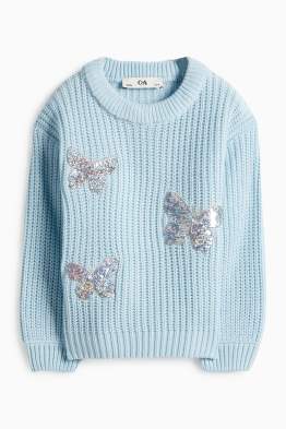 Motýli - svetr - žebrovaný