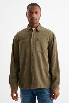 Camicia di velluto a coste - relaxed fit - collo all'italiana