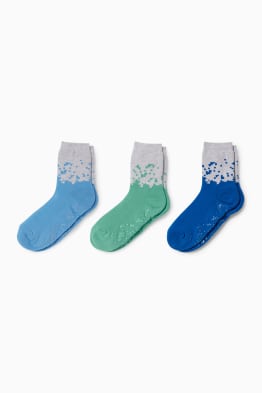 Multipack 3er - Pixel - warme Anti-Rutsch-Socken