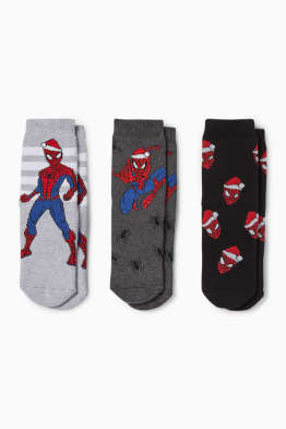 Multipack 3er - Spider-Man - warme Anti-Rutsch-Socken