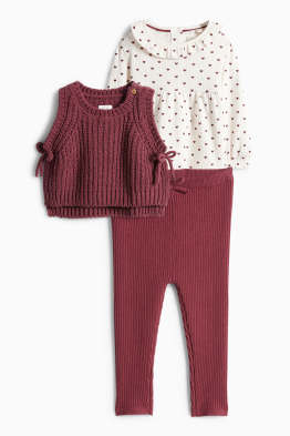 Hartje - baby-outfit - ribstof - 3-delig