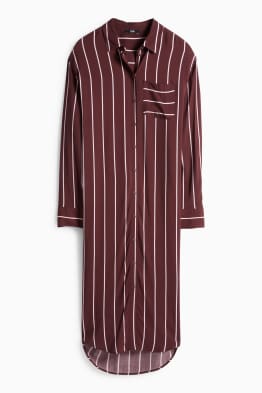 Robe-chemisier en viscose - à rayures