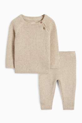 Baby-Outfit - 2 teilig - gerippt