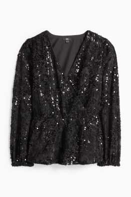 Chemisier en sequins de gaze
