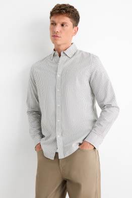 Camicia - regular fit - button down - a righe