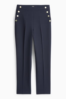 Plátěné kalhoty - high waist - tapered fit