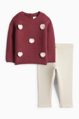 Little hearts - baby outfit - 2 piece