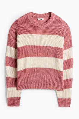 Svetr - žebrovaný - pruhovaný