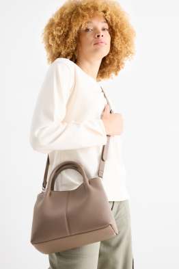 Kleiner Shopper mit abnehmbarem Taschengurt - Lederimitat