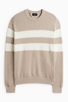 Pulover - cu dungi - structurat