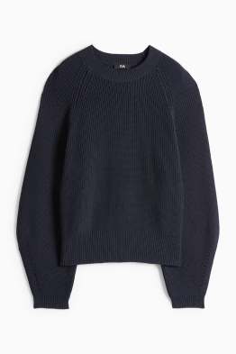 Pull - finition côtelée