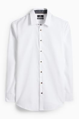 Businesshemd - Regular Fit - Kent - bügelfrei - strukturiert