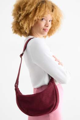 Sac à bandoulière en velours côtelé