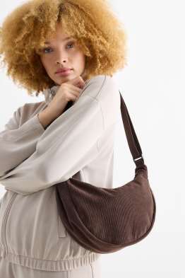 Sac à bandoulière en velours côtelé