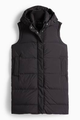 Gilet trapuntato con cappuccio - impermeabile