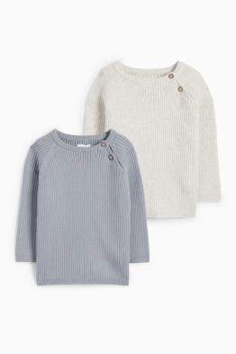 Confezione da 2 - maglione per neonati - a coste