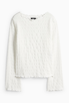 Samarreta de màniga llarga - regular fit - frunzida