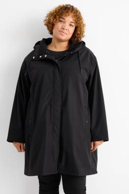 Parka de pluie avec capuche - rembourrée - imperméable