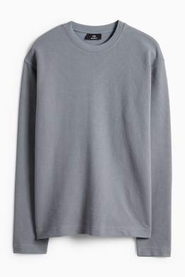 Tricou cu mânecă lungă - relaxed fit - reiat