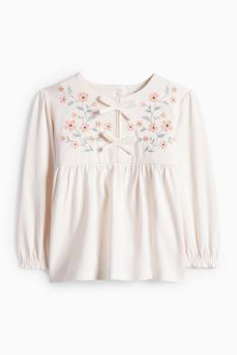 Blümchen - Baby-Langarmshirt