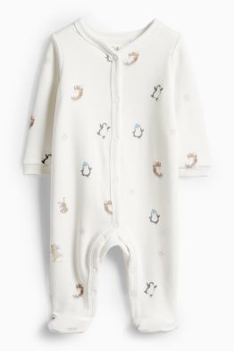 Pinguin, Bärchen und Häschen - Baby-Schlafanzug