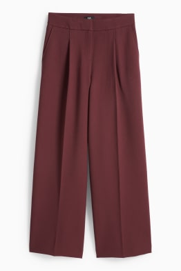 Business trousers - high waist - wide leg