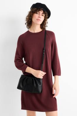 Torebka crossbody z odpinanym paskiem - imitacja skóry