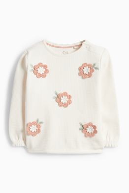 Floretes - dessuadora per a nadó - texturada