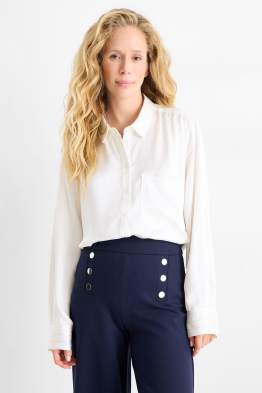 Chemisier en satin - fines rayures