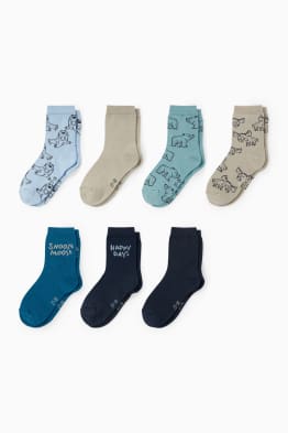 Pack de 7 - animales silvestres - calcetines con dibujo