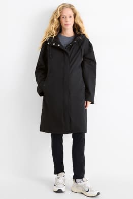 Parka antipioggia con cappuccio - imbottito - impermeabile