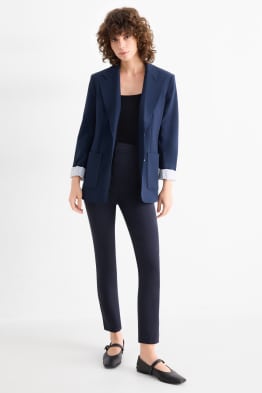 Plátěné kalhoty - mid waist - tapered fit