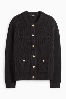 Strickjacke - gerippt