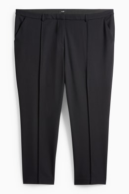 Plátěné kalhoty - mid waist - tapered fit