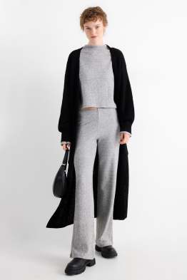 Strick-Jogginghose - gerippt