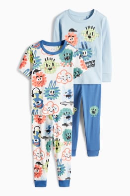 Lot de 2 - monstres - pyjamas - 4 pièces