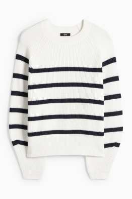 Svetr - žebrovaný - pruhovaný