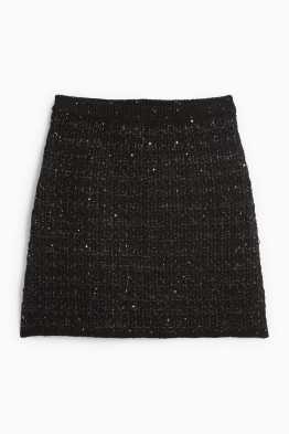 Minijupe en bouclé - texturé