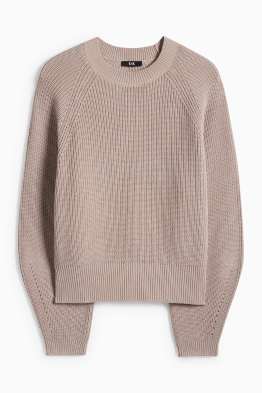 Pull - finition côtelée